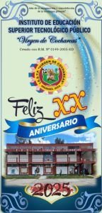  Siete días de actividades con motivo de los XX Años de Creación de nuestro IESTP "VIRGEN DE COCHARCAS" del Distrito de Julcamarca. Del 28 de agosto al 05 de septiembre del 2025. ‼️VEN Y SÉ PARTE DE NUESTRO ANIVERSARIO